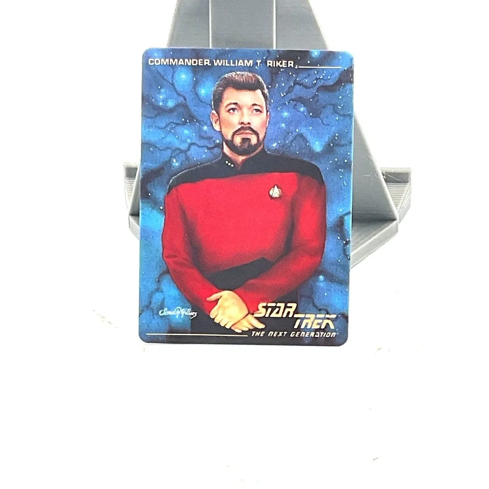 Star Trek TNG Commander William T‎ Riker Porcelain Collector Card